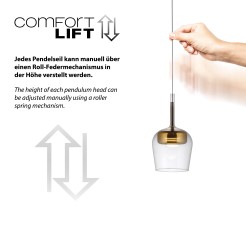 2741-12 Q-KON LAMPA WISZĄCA ZŁOTY
