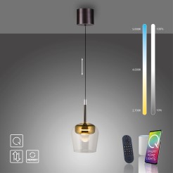 2741-12 Q-KON LAMPA WISZĄCA ZŁOTY