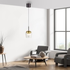 2741-12 Q-KON LAMPA WISZĄCA ZŁOTY