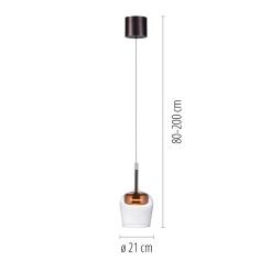 2741-20 Q-KON LAMPA WISZĄCA MIEDZIANY