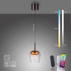 2741-20 Q-KON LAMPA WISZĄCA MIEDZIANY