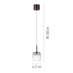 2741-21 Q-KON LAMPA WISZĄCA SREBRNY