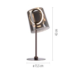 4542-25 ZULA LAMPA WISZĄCA KAWOWY/SMOKY