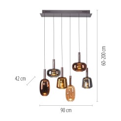 2681-70 IRIDES LAMPA WISZĄCA MULTIKOLOR