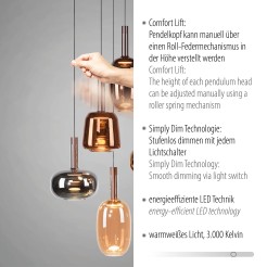 2682-70 IRIDES LAMPA WISZĄCA MULTIKOLOR