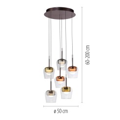 2744-70 Q-KON LAMPA WISZĄCA MULTIKOLOR