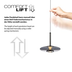 2053-15 PURE VITRU LAMPA WISZĄCA SZARY