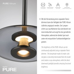 2053-15 PURE VITRU LAMPA WISZĄCA SZARY