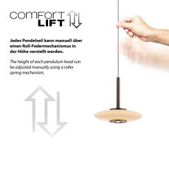 2053-34 PURE VITRU LAMPA WISZĄCA CIEMNOMETALOWO-BRĄZOWY