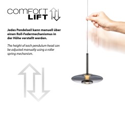 2083-15 PURE VITRU LAMPA WISZĄCA SZARY