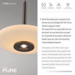 2083-34 PURE VITRU LAMPA WISZĄCA CIEMNOMETALOWO-BRĄZOWY