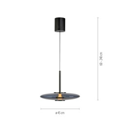 2084-15 PURE E-VIT LAMPA WISZĄCA SZARY