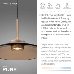 2195-97 PURE E-MOON LAMPA WISZĄCA BRĄZOWY
