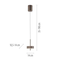 2247-34 Q-ROTATE LAMPA WISZĄCA CIEMNOMETALOWO-BRĄZOWY