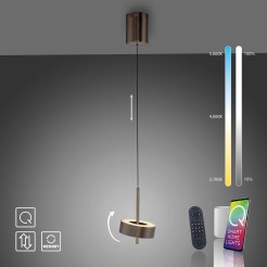 2247-34 Q-ROTATE LAMPA WISZĄCA CIEMNOMETALOWO-BRĄZOWY