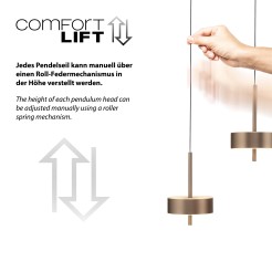 2249-34 Q-ROTATE LAMPA WISZĄCA CIEMNOMETALOWO-BRĄZOWY
