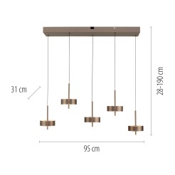 2249-34 Q-ROTATE LAMPA WISZĄCA CIEMNOMETALOWO-BRĄZOWY