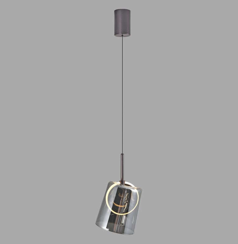 2541-25 ZULA LAMPA WISZĄCA BRĄZOWY/SMOKY