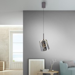 2541-25 ZULA LAMPA WISZĄCA BRĄZOWY/SMOKY