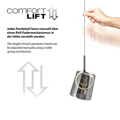 2541-25 ZULA LAMPA WISZĄCA BRĄZOWY/SMOKY