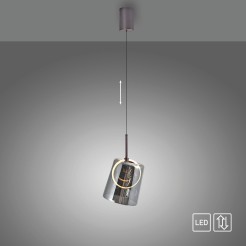 2541-25 ZULA LAMPA WISZĄCA BRĄZOWY/SMOKY