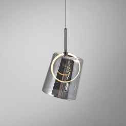 2541-25 ZULA LAMPA WISZĄCA BRĄZOWY/SMOKY