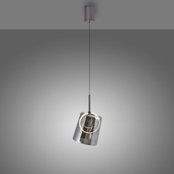 2541-25 ZULA LAMPA WISZĄCA BRĄZOWY/SMOKY