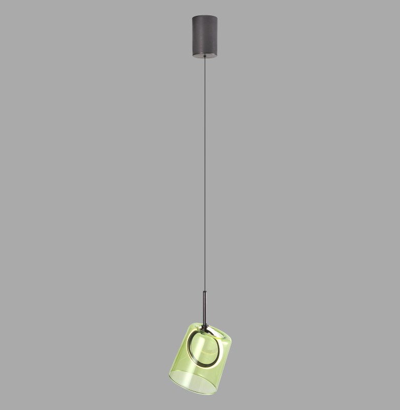 2541-43 ZULA LAMPA WISZĄCA BRĄZOWY/ZIELONY