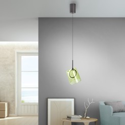 2541-43 ZULA LAMPA WISZĄCA BRĄZOWY/ZIELONY