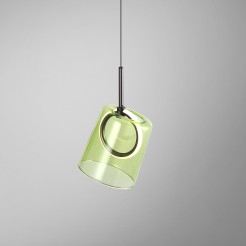 2541-43 ZULA LAMPA WISZĄCA BRĄZOWY/ZIELONY