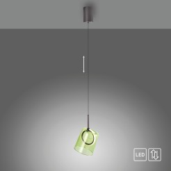 2541-43 ZULA LAMPA WISZĄCA BRĄZOWY/ZIELONY