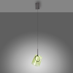 2541-43 ZULA LAMPA WISZĄCA BRĄZOWY/ZIELONY