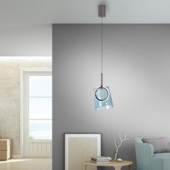 2541-56 ZULA LAMPA WISZĄCA BRĄZOWY/NIEBIESKI