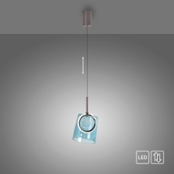 2541-56 ZULA LAMPA WISZĄCA BRĄZOWY/NIEBIESKI