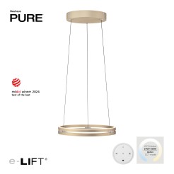 2550-60 PURE E-LOOP LAMPA WISZĄCA MATOWY MOSIĄDZ