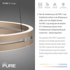 2550-60 PURE E-LOOP LAMPA WISZĄCA MATOWY MOSIĄDZ