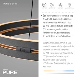 2551-18 PURE E-LOOP LAMPA WISZĄCA CZARNY
