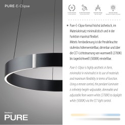 2560-15 PURE E-CLIPSE LAMPA WISZĄCA SZARY