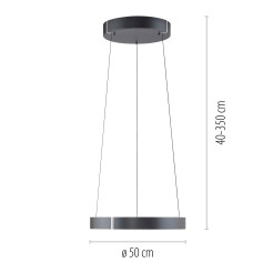 2560-15 PURE E-CLIPSE LAMPA WISZĄCA SZARY