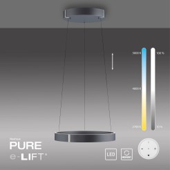 2560-15 PURE E-CLIPSE LAMPA WISZĄCA SZARY