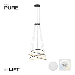 2566-15 PURE E-FLYING RINGS LAMPA WISZĄCA SZARY