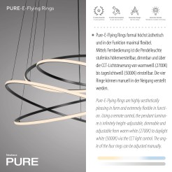 2566-15 PURE E-FLYING RINGS LAMPA WISZĄCA SZARY