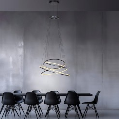 2566-15 PURE E-FLYING RINGS LAMPA WISZĄCA SZARY