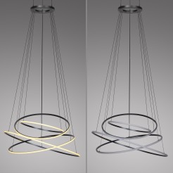 2566-15 PURE E-FLYING RINGS LAMPA WISZĄCA SZARY