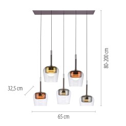 2743-70 Q-KON LAMPA WISZĄCA MULTIKOLOR