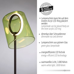 4542-43 ZULA LAMPA STOŁOWA ZIELONY