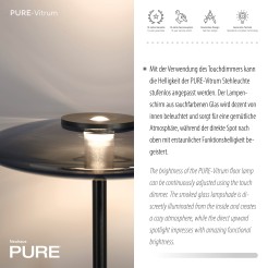 481-15 PURE VITRUM LAMPA PODŁOGOWA SZARY
