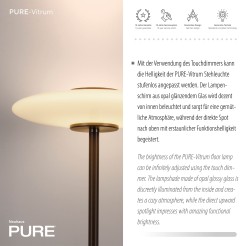 481-34 PURE VITRUM LAMPA PODŁOGOWA CIEMNOMETALOWO-BRĄZOWY
