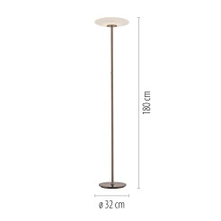 481-34 PURE VITRUM LAMPA PODŁOGOWA CIEMNOMETALOWO-BRĄZOWY