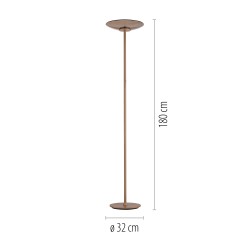 594-97 PURE MOON LAMPA PODŁOGOWA BRĄZOWY